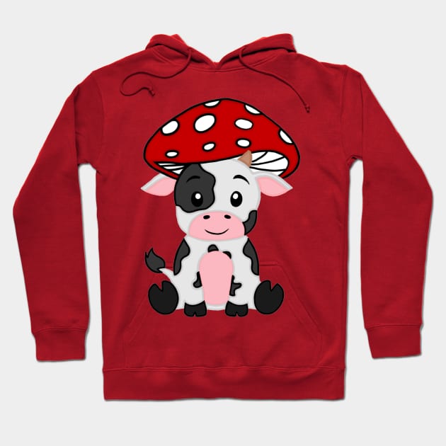 Cow Mushie Hoodie by MushieCreatures